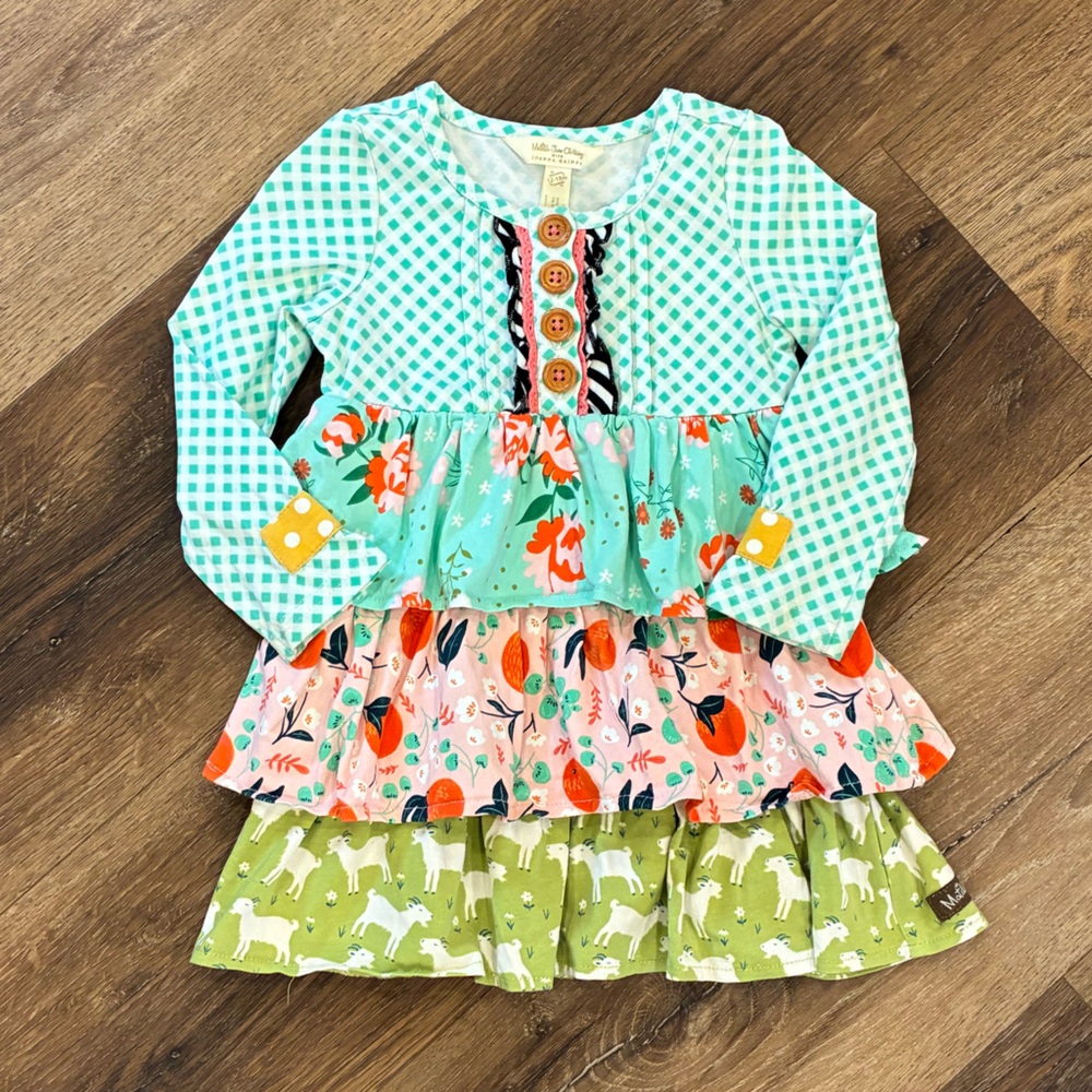 Matilda Jane Joanna Gaines Seedling Dress Once Upon A Time Goat Outfit 12-18m